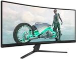 PHILIPS Evnia 34M2C3500L 34 Zoll Curved, UW-QHD Gaming Monitor, 180Hz, Fast VA...