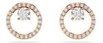 Swarovski Constella Ohrstecker, Rundschliff, Wei&szlig;, Ros&eacute;gold-Legierungsschicht