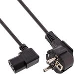 InLine 16752 Netzkabel, Schutzkontakt gewinkelt auf Kaltger&auml;testecker C13 rechts