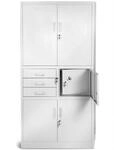 Jan Nowak Aktenschrank, B&uuml;roschrank, Metallschrank mit Tresor | 3 Schubladen,
