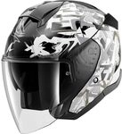 SHARK, Jet Motorradhelm SKWAL JET PRANZ Black White Gold KWQ, XL