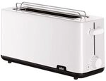Braun Breakfast 1 HT1110WH Toaster mit extra langem Schlitz, 8 Br&auml;unungsstufen,