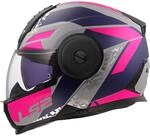 LS2, Modularer Motorradhelm SCOPE II OXYD Grey Blue Purple, XXL
