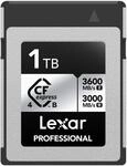 Lexar Professional CFexpress 4.0 Typ B 1TB, Tybe B Karte bis zu 3600MB/s Lesen,