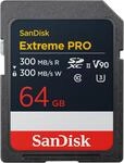 SANDISK Extreme PRO 64 GB SDXC UHS-II Karte (bis zu 300 MB/s...