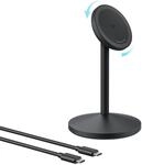 Anker MagGo kabellose Ladestation, 15W Qi2 f&uuml;r MagSafe, St&auml;nder mit USB-C Kabel,