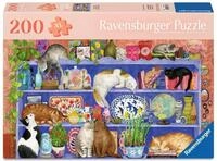 Ravensburger Puzzle 12001367 - Katzen im Regal - 200 Teile Katzen-Puzzle f&uuml;r...