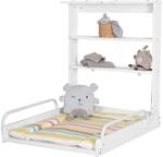 roba Wandwickelregal, Klappbares Wickelregal zur Wandmontage, Wickeltisch mit