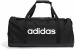 adidas Unisex Essentials Linear Duffel Bag Duffel Bag, Black/Black/White, M