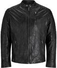 JACK&JONES Herren JJERICHARD Leather Jacket NOOS Lederjacke, Black, XL
