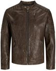 JACK&JONES Herren JJERICHARD Leather Jacket NOOS Lederjacke, Brown Stone, L