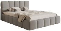 Selsey Bett Polsterbett 140 x 200 cm Boucle Gewebe Rei&szlig;fest Cloudy Grau