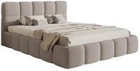 Selsey Bett Polsterbett 180 x 200 cm Boucle Gewebe Rei&szlig;fest Cloudy Hellgrau