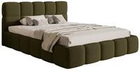 Selsey Bett Polsterbett 180 x 200 cm Boucle Gewebe Rei&szlig;fest Cloudy Olivgr&uuml;n