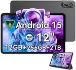 Blackview Mega2 Tablet 12 Zoll, 36GB RAM+256GB ROM(2TB TF) AI Tablet Android 15 2K