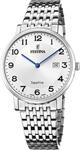 Festina Swiss Made Herrenuhr Analog aus Edelstahl 316l Silberfarben | Quarzwerk,