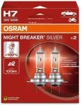 Osram NIGHT BREAKER SILVER H7, +100% mehr Helligkeit, Halogen-Scheinwerferlampe,