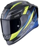 EXO-R1 Evo Carbon Air Runner Motorrad Helm Schwarz Blau Neon-Gelb