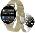 FOREVER Smartwatch Velora SB-306 Damen Uhr Gold &ndash; Elegante Fitnessuhr Gold mit