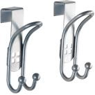 WENKO T&uuml;rhaken Lochdesign 2er Set, 2er Set Schrankhaken, Kleiderhaken,