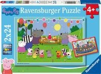 Ravensburger Puzzle Peppa Wutz Partyzeit! - 2x24 Teile Puzzle ab 4 Jahre