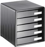 Rotho Timeless Schubladenbox / B&uuml;robox mit 5 Sch&uuml;ben, Kunststoff (PS) BPA-frei,