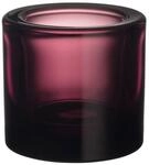 Iittala Kerzenhalter in der Farbe Violett, aus Glas gefertigt, 6cm, 1073052