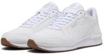 PUMA Unisex ST Runner V4 L Sneaker, White-Glacial Gray-Gum, 39 EU