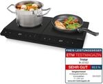 Tristar Doppel-Induktionskochplatte, ⌀19 cm Kochfeld, 10 Leistungsstufen, 3500 W,