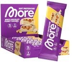 MORE Protein Bar, 10er Box, White Chocolate Peanut Caramel, Protein Riegel ohne