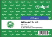 SIGEL QU625 Quittungsblock A6 quer, 2x50 Blatt