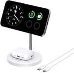 Anker MagGo 15W Magsafe Ladeger&auml;t kompatibel, 2-in-1 Induktive Ladestation, Qi2