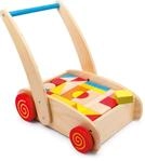 small foot Lauflernwagen Baukl&ouml;tze aus Holz, Motorikspielzeug f&uuml;r Farb- und