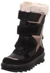 Superfit M&auml;dchen Flavia Warm Gef&uuml;tterte Gore-tex Schneestiefel, Schwarz Beige 0000,