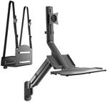 Maclean MC-838 3 in 1 Monitor Wandhalterung Monitorhalterung mit Tastatur-Ablage
