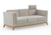Cavadore 3er-Sofa Vida / 3-Sitzer Couch im trendigen Design mit massivem...
