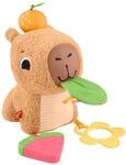 Fisher-Price sensorisches Babyspielzeug Kuschel-Capybara Pl&uuml;schtier mit Bei&szlig;ring