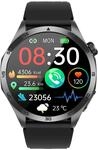 Knauermann PRO 3 Fan Edition rund (2025) Schwarz, Gesundheitsuhr Smartwatch mit
