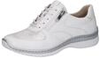 CAPRICE Comfort Damen Sneaker flach mit Rei&szlig;verschluss Freizeit, Wei&szlig;