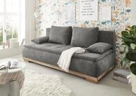 Stella Trading MILA Bequemes Schlafsofa mit Bettkasten in Artisan Eiche Optik,...