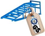 cartrend 10904 Auffahrrampe, blau, Tragkraft 1000 Kg, f&uuml;r Reifen bis 195mm Breite,