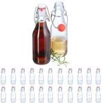 Relaxdays Glasflaschen, 24er Set, 250 ml, B&uuml;gelflaschen zum Bef&uuml;llen, f&uuml;r...