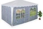 Relaxdays Seitenteile f&uuml;r 3x4m Pavillon, 2er Set, wasserdicht, Seitenw&auml;nde mit