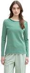 Tom Tailor Denim Damen Longsleeve mit Streifenmuster