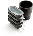 L&eacute;ku&eacute; Set 4 St&uuml;ck. Creamy Eisform plus Silikonbeh&auml;lter, Braun