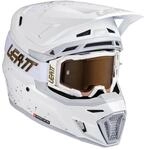 Helm MIT Brille LEATT KIT Moto 8.5 V25 White (55-56 cm) S