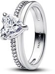 Pandora Doppelband Herz Ring 193100C01 Damenring