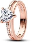 Pandora Doppelband Herz Ring 183100C01 Damenring