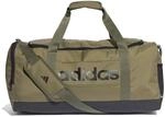 adidas Unisex Essentials Linear Duffel Bag Duffel Bag, Olive strata/Black, M