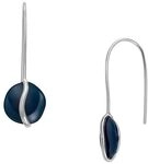 Skagen Damenohrringe Sofie Sea Glass Pull-Through Organic Shape blau, SKJ1812040